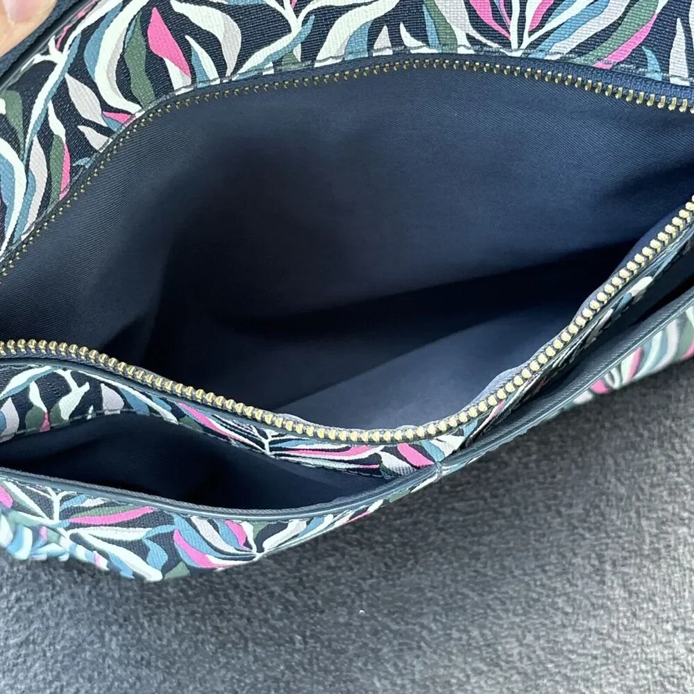FOSSIL Multi-Colored Botanical PVC/Leather Crossbody Purse Bag Preowned - Picture 7 of 13